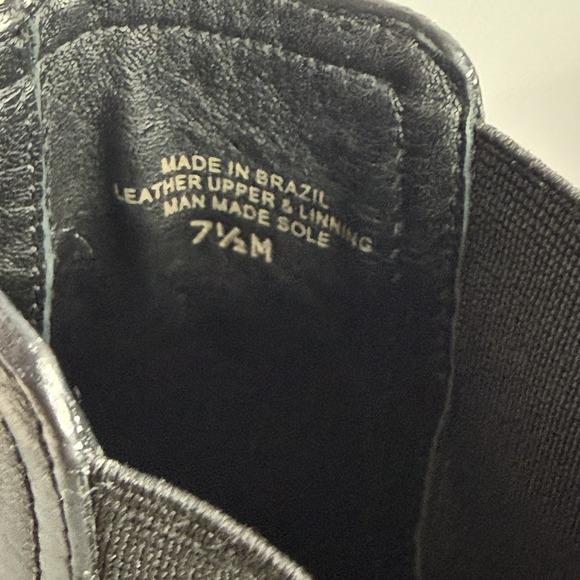 Tory Burch April Black Leather Ankle Boots Gunmetal Hardware Women's Size 7.5 - Picture 9 of 10